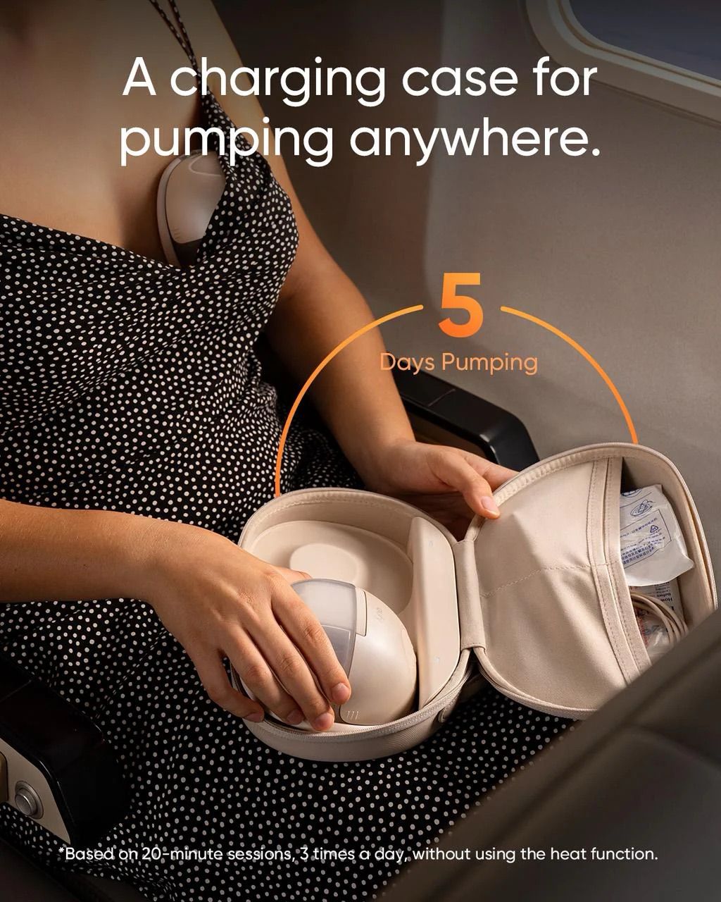 EUFY S1 Pro Wearable Breast Pump 24mm| Discreets Hospital Grade | Charging Case Bag - Image 3